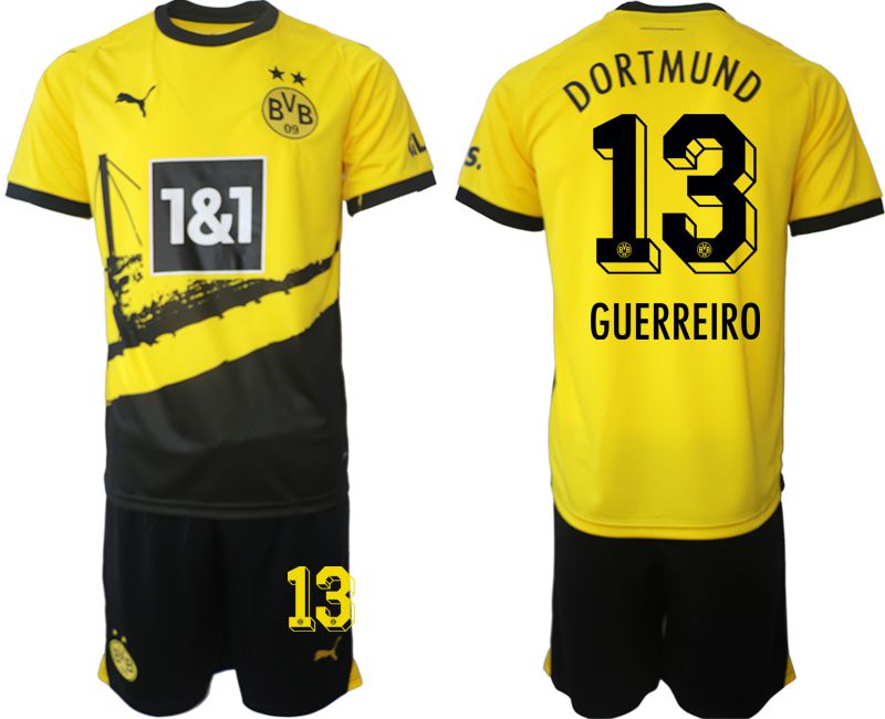 Men 2023-2024 Club Borussia Dortmund home yellow #13 Soccer Jersey->->Soccer Club Jersey